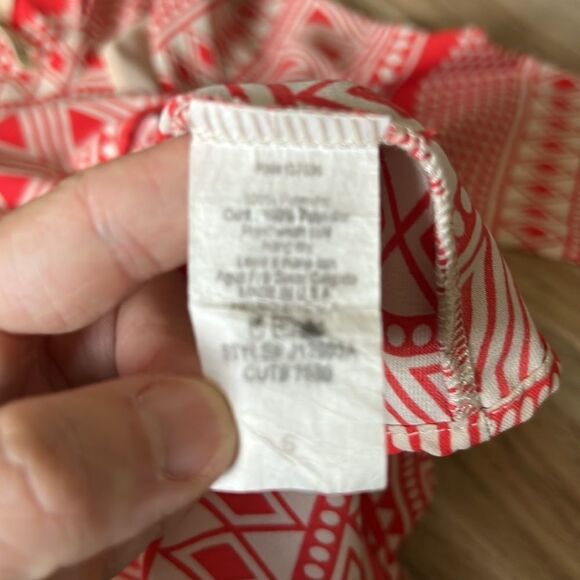 LOVE MARKS Geometric Pattern Blouse Size Small - Picture 5 of 5